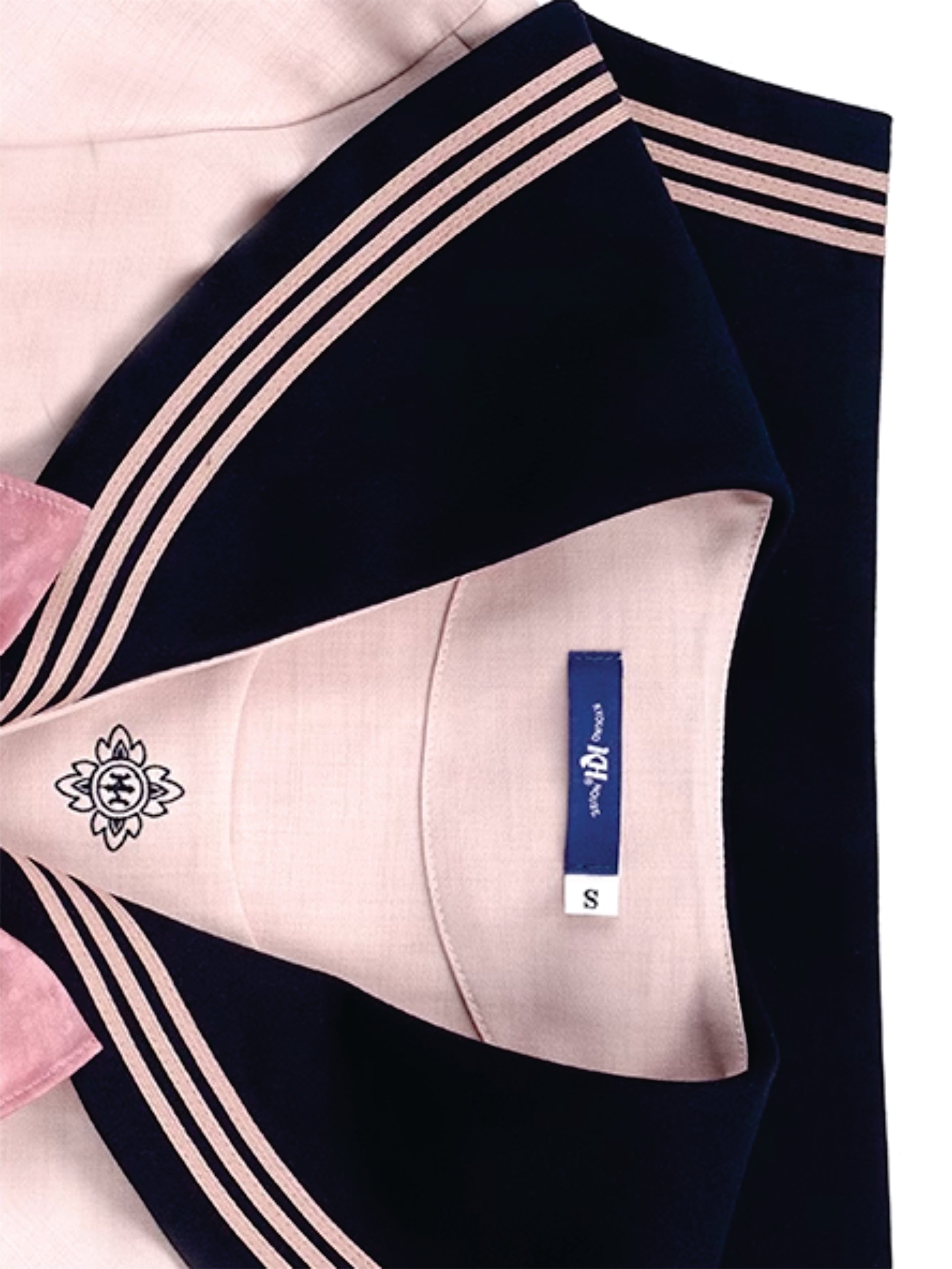Sakura Petals Japanese Sailor Collar Short-sleeved JK Uniform Blouse-ntbhshop