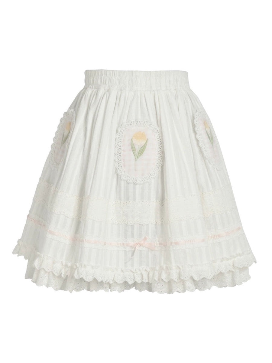 Tulip Daydreams French Lace Layer Skirt-ntbhshop