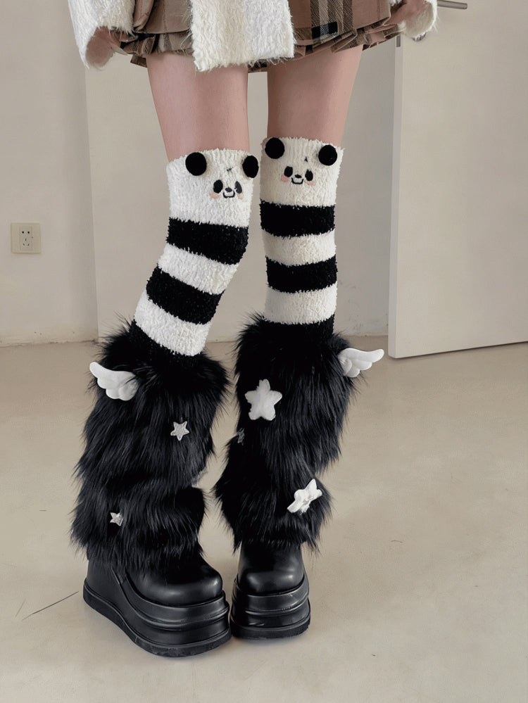 Snow Angel Wing Fluff Leg Warmers - ntbhshop