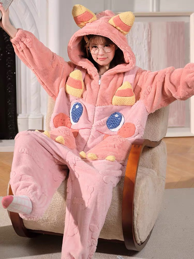 Snuggle Monster Cozy Winter Fleece One-Piece Pajama-ntbhshop