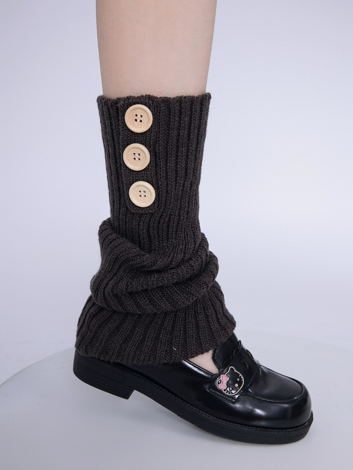 Button Charm Japanese Cute Girl JK Uniform Leg Warmers-ntbhshop