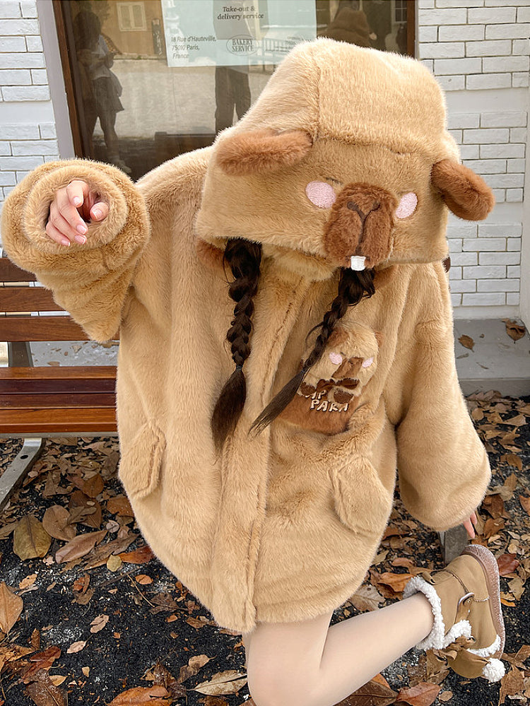 Capybara Marshmallow Hug Fleece Jacket - ntbhshop
