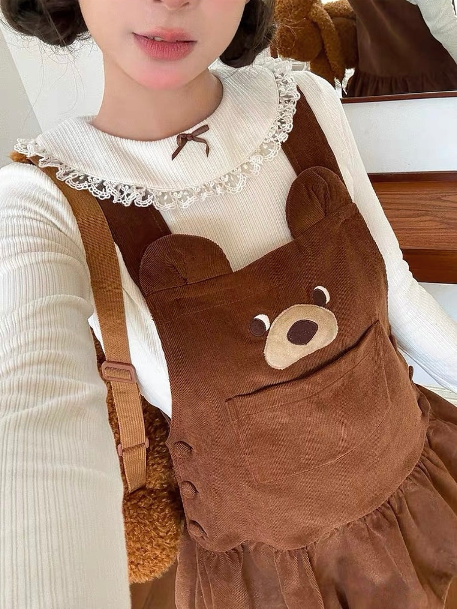 Brown Bear Corduroy Dress
