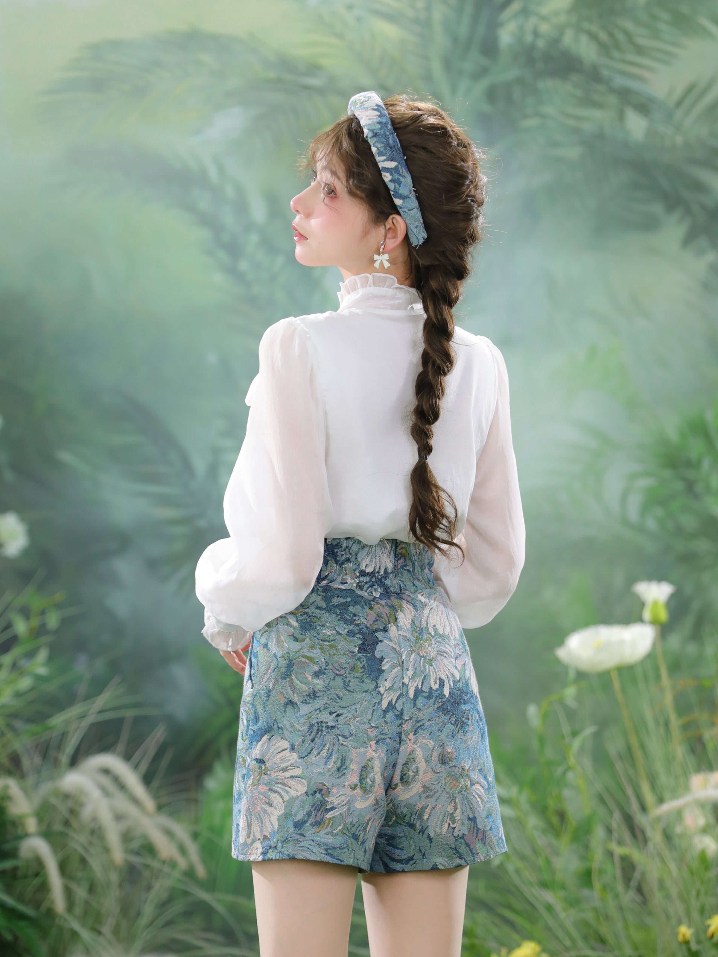 Chrysanthemum Dreams Blouse, Shorts & Dresses-ntbhshop