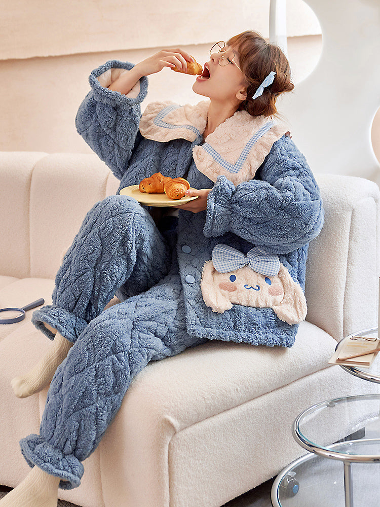 Cinnamoroll Ultra Warm Winter Quilted Dreamy Pajama Set-ntbhshop