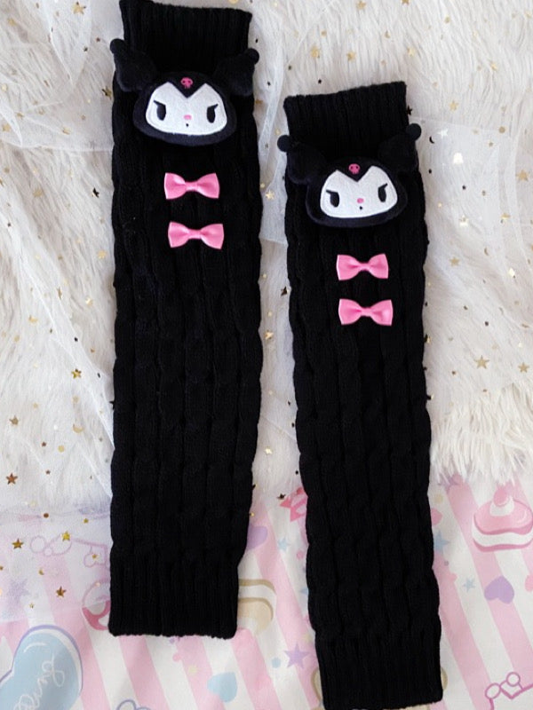 Kuromi My Melody Cinnamoroll Pompompurin Pochacco Hello Kitty Cute Girl JK Uniform Leg Warmers-ntbhshop