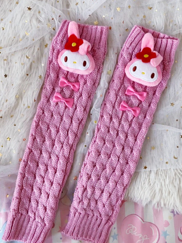 Kuromi My Melody Cinnamoroll Pompompurin Pochacco Hello Kitty Cute Girl JK Uniform Leg Warmers-ntbhshop