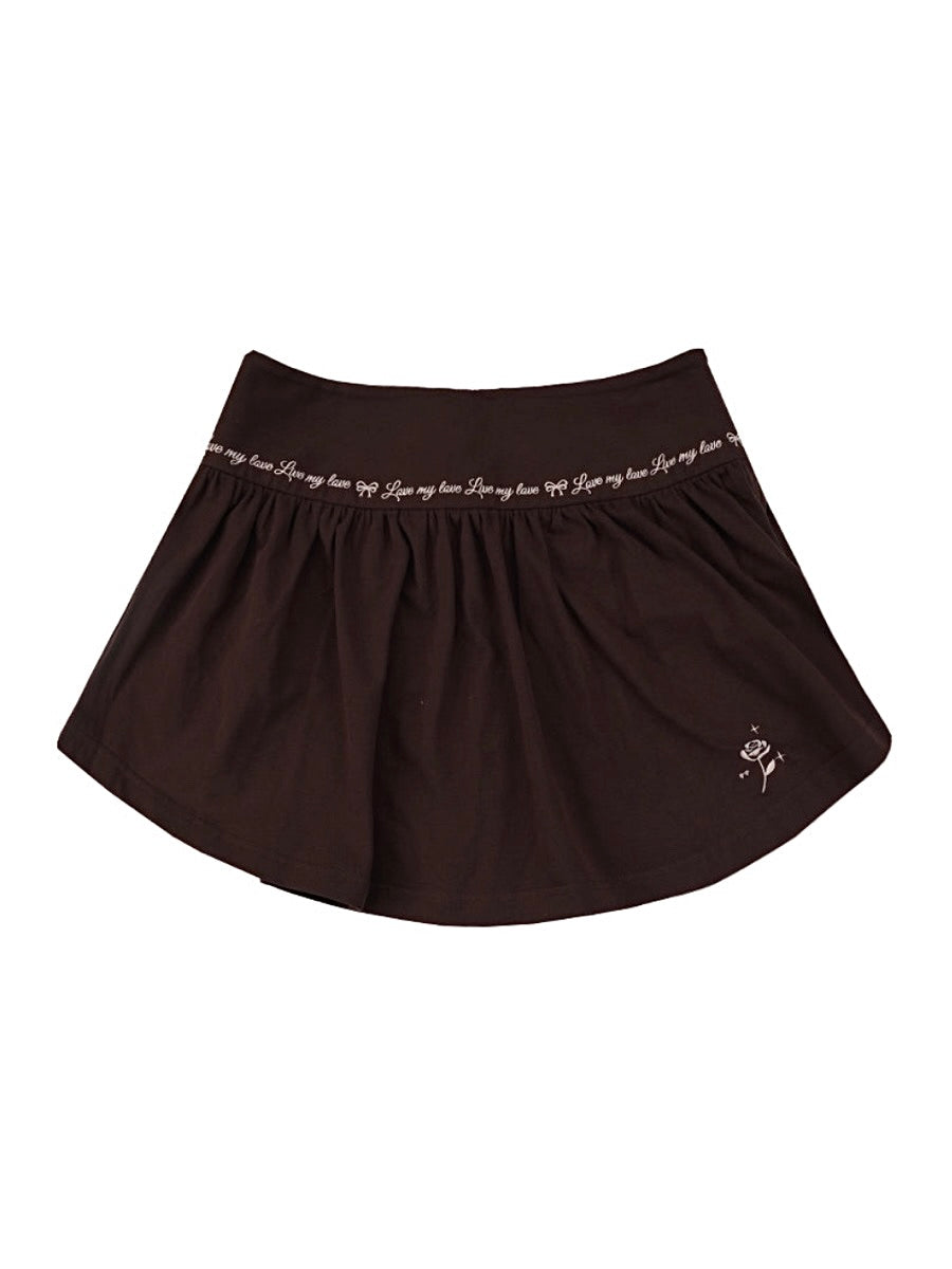 Love Note Embroidered Mini Skirts-ntbhshop