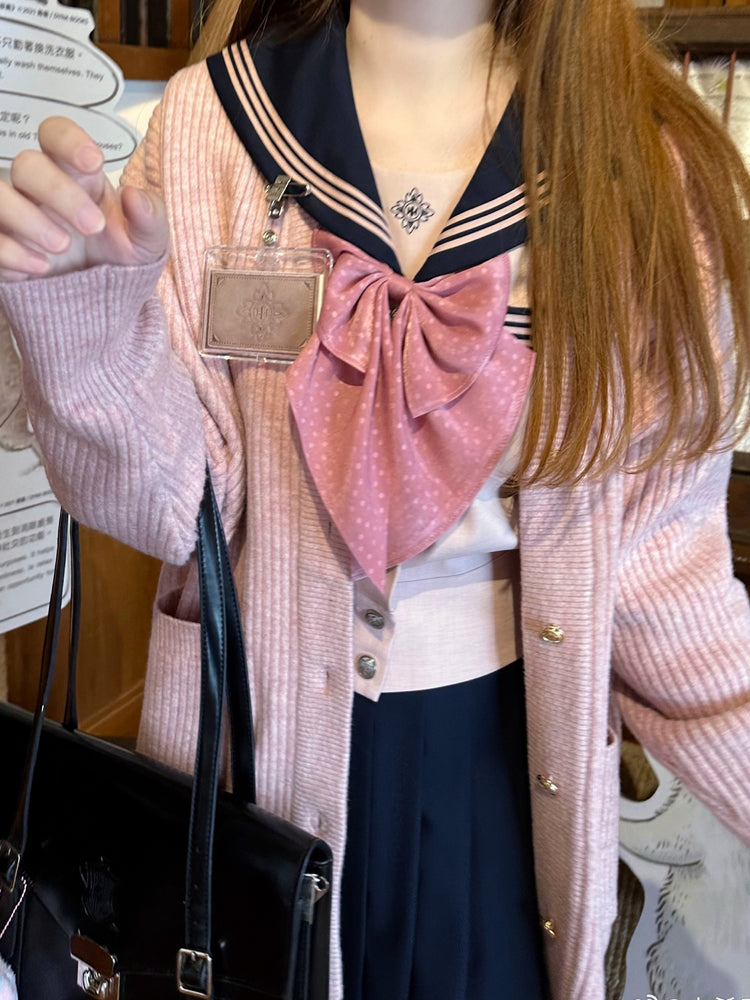 Sakura Petals Japanese Sailor Collar Long-sleeved JK Uniform Blouse-ntbhshop