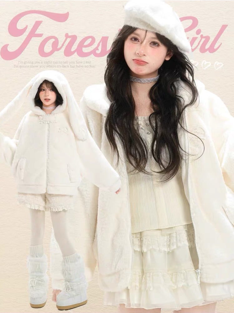 Marshmallow Rabbit Cloud Hoodie-ntbhshop