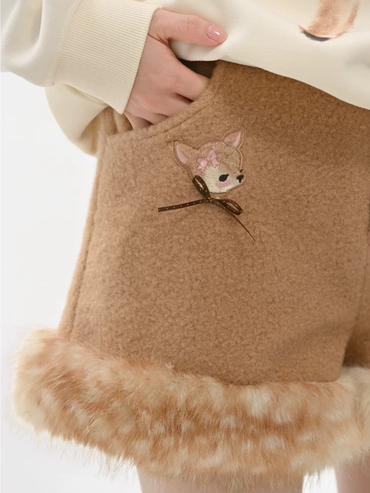 Dear Bambi Cozy Puff Shorts-ntbhshop
