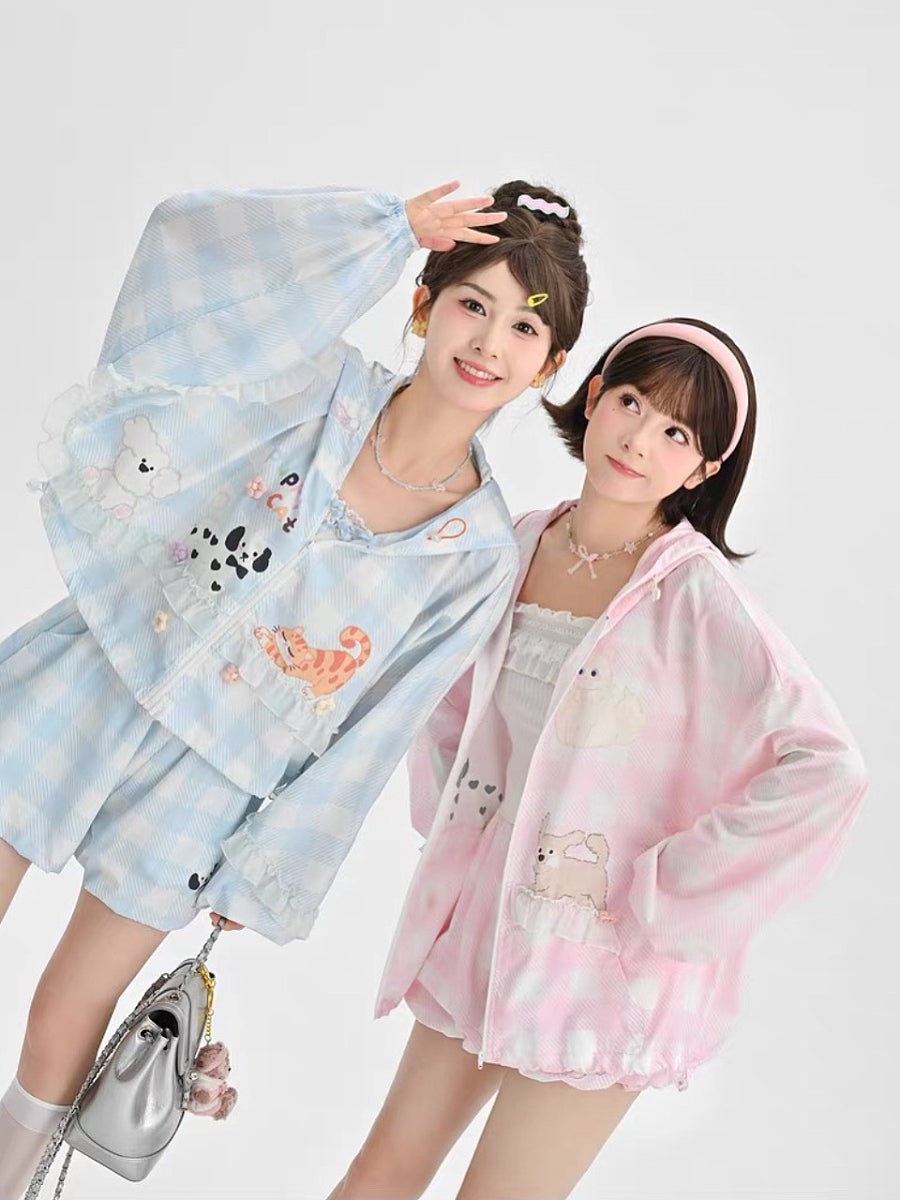 Puppy Cat Party Sunscreen Bubble Shorts-ntbhshop