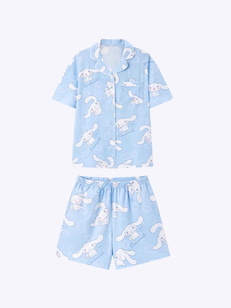 My Melody Kuromi Cinnamoroll Pochacco Short Sleeve Pajama Sets-ntbhshop