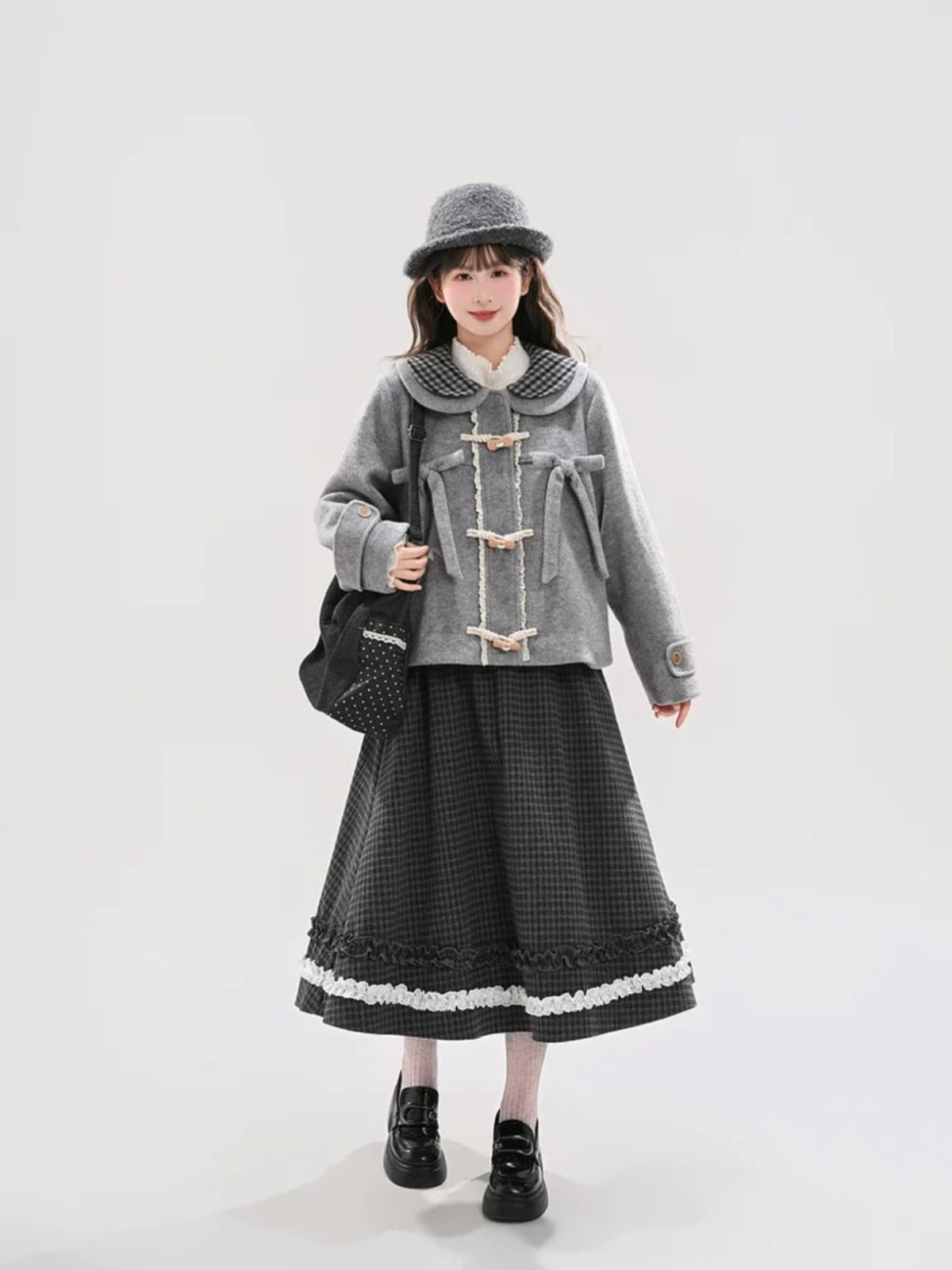 Inkroom Preppy Plaid Midi Skirt-ntbhshop