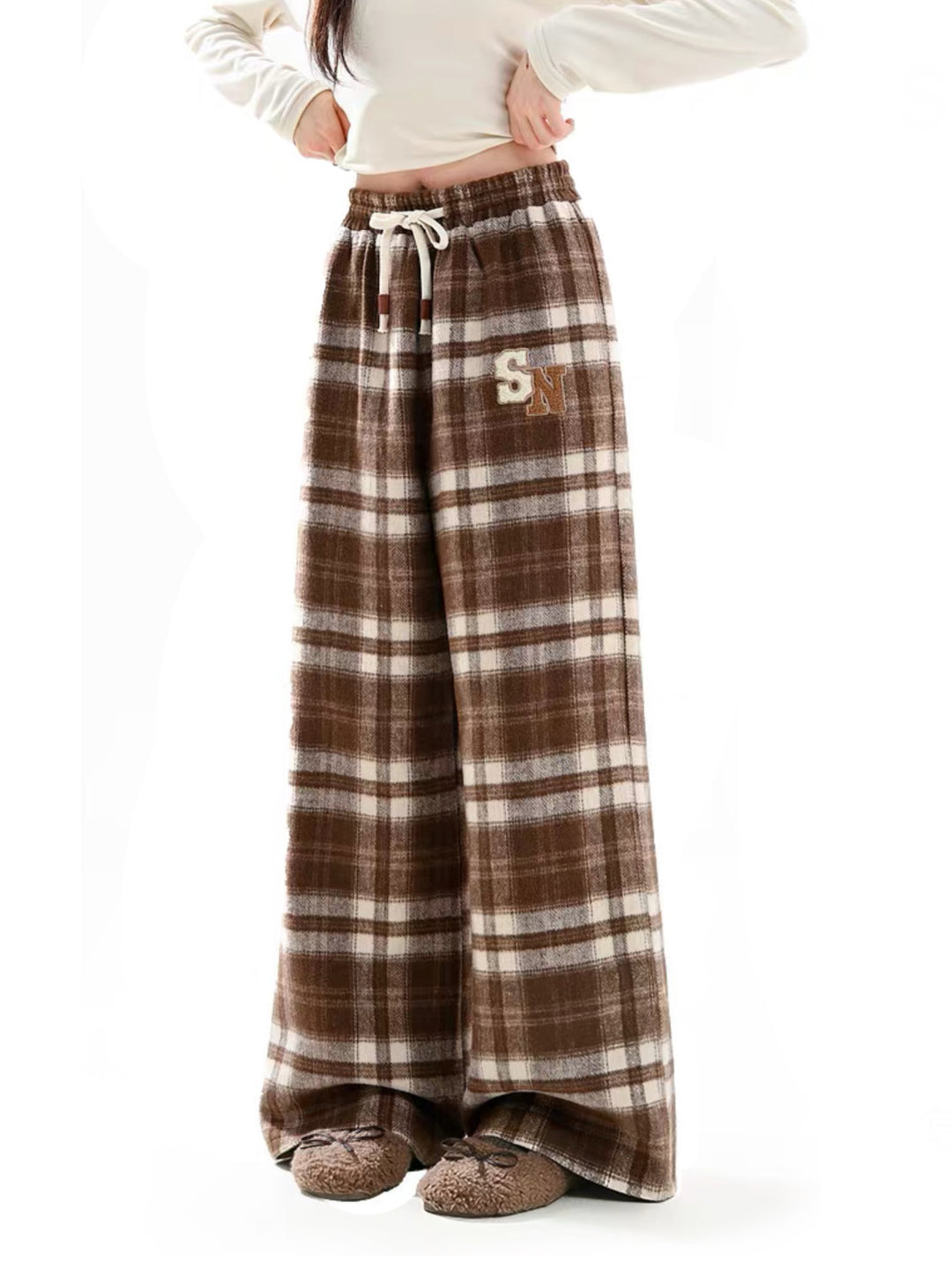 Warm Oak Plaid Pants