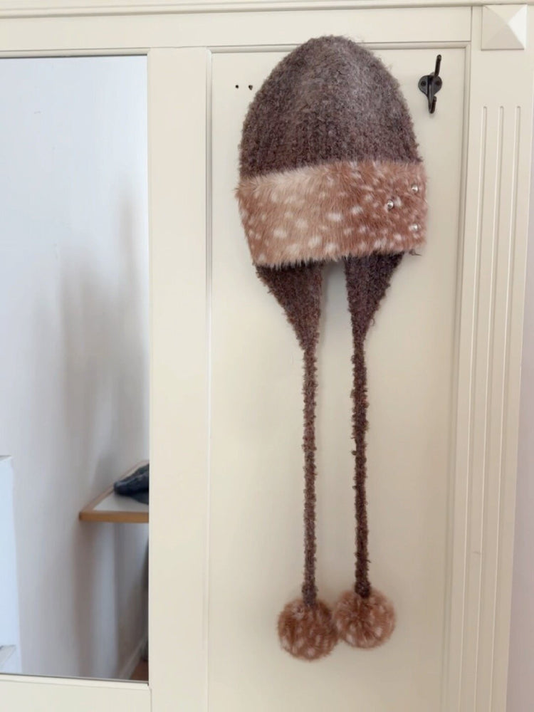 Honey Fawn Y2K Pom Hats-ntbhshop