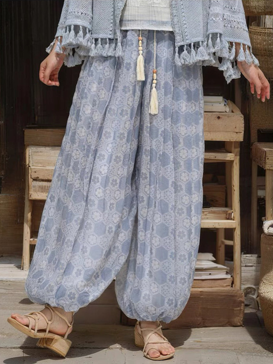 Bohemian Wide Leg Drape Pants-ntbhshop