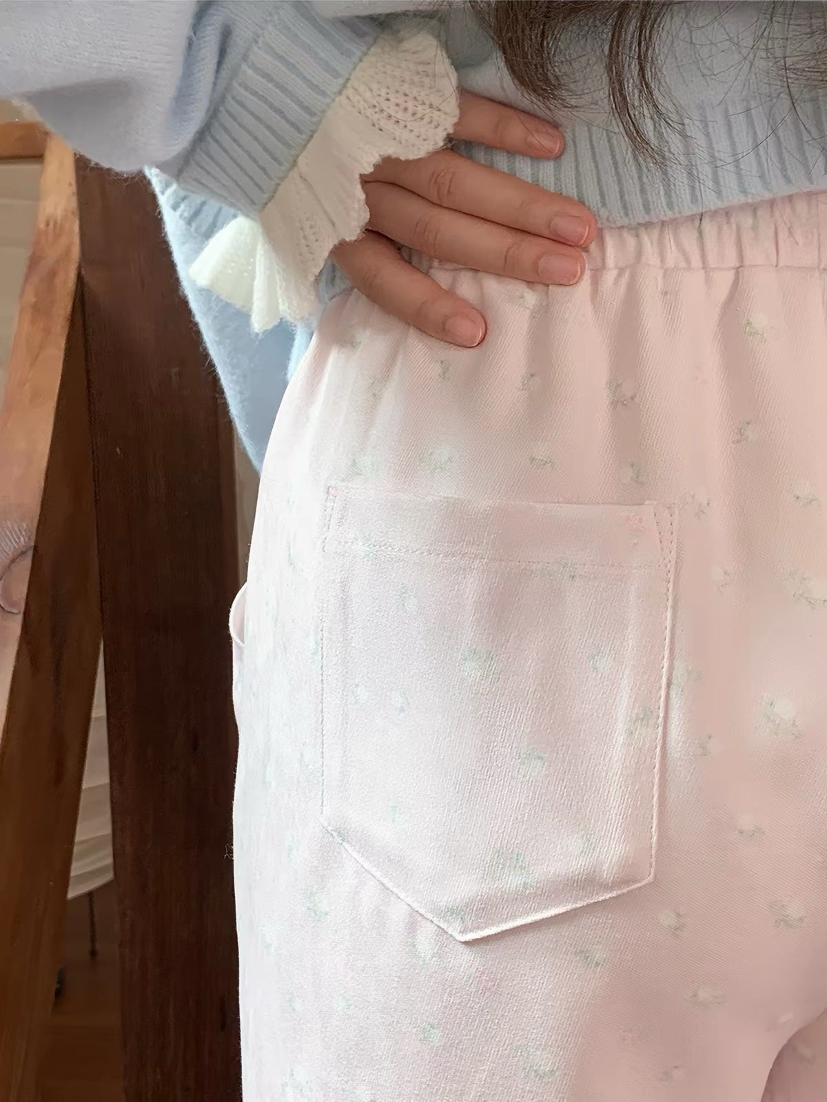 Sugar Bloom Lace Lounge Pants-Bottoms-ntbhshop