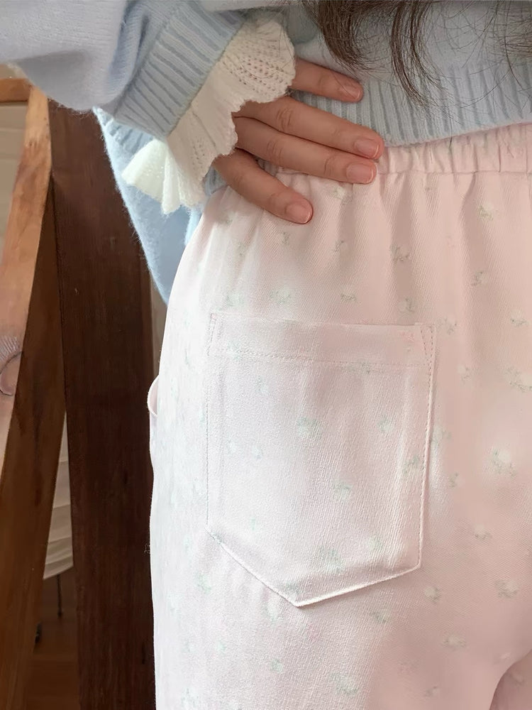 Sugar Bloom Lace Lounge Pants-Bottoms-ntbhshop