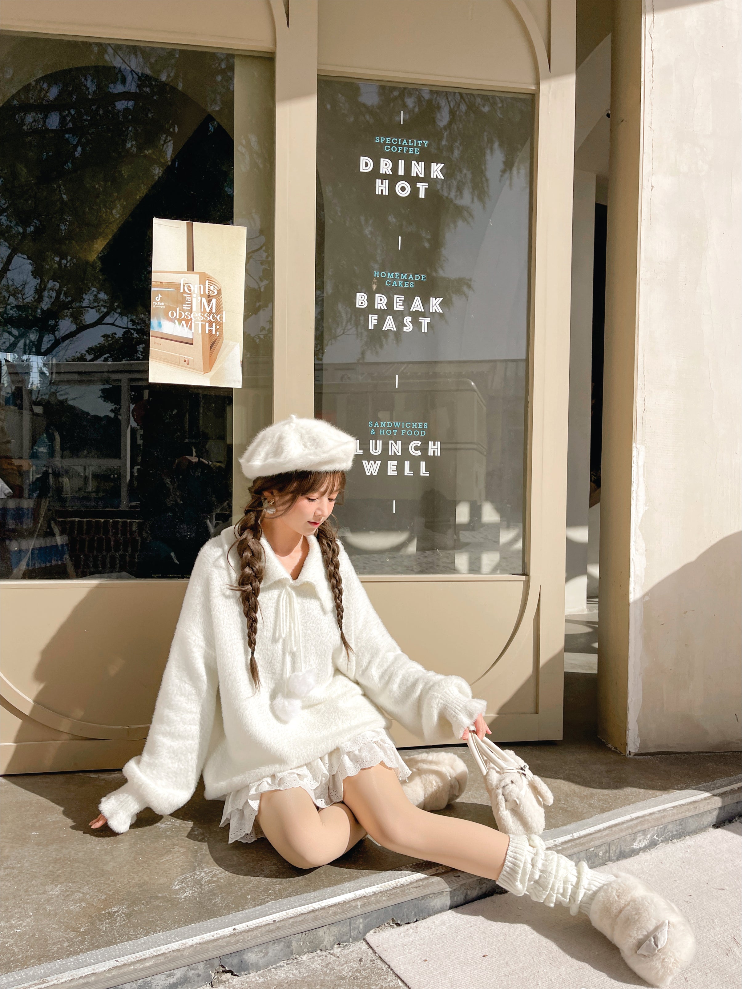 The First Snow High-Waist Sweet Lace Skirt-ntbhshop