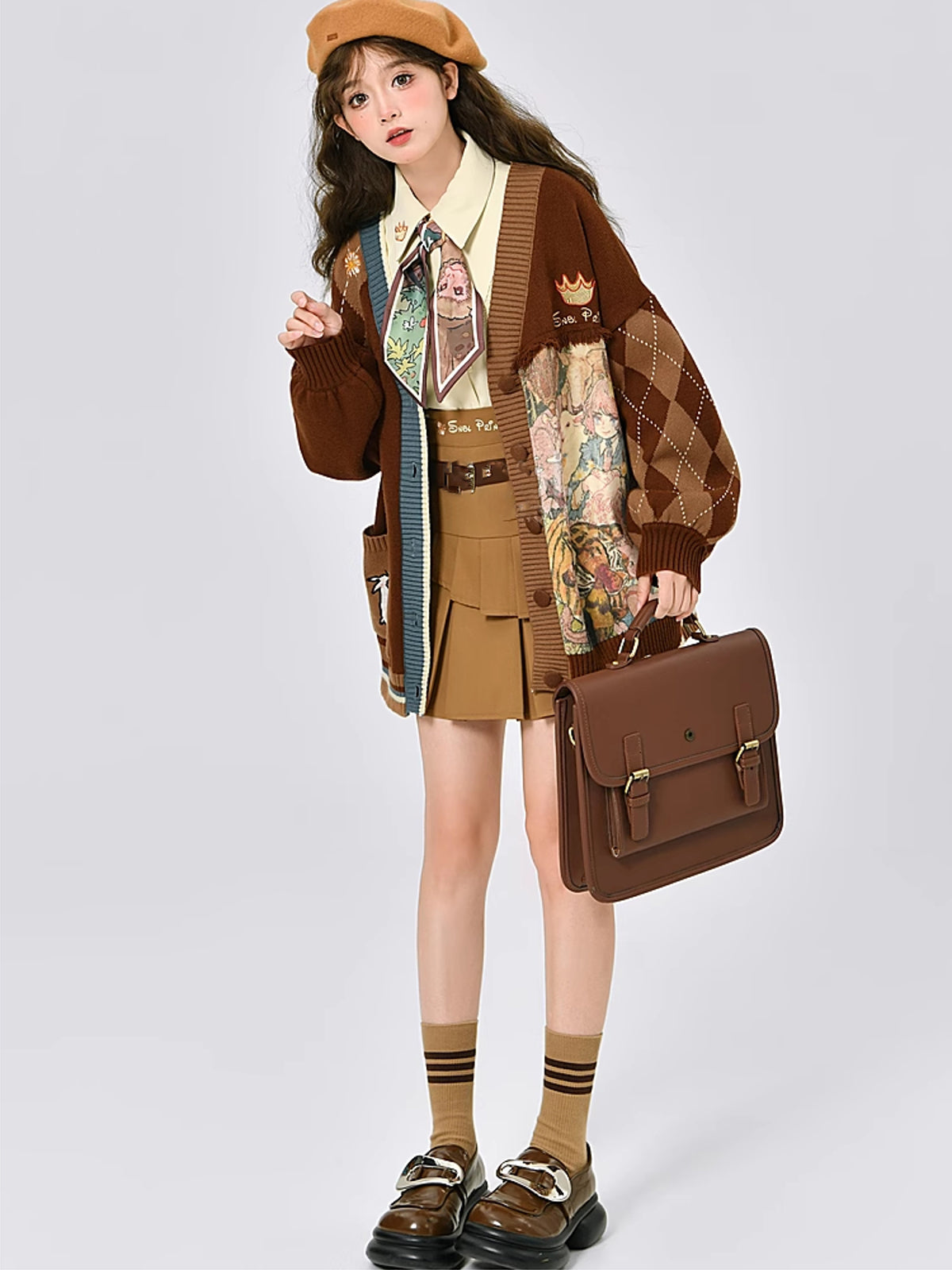 Cinnamon Study Maillard Skirt-ntbhshop