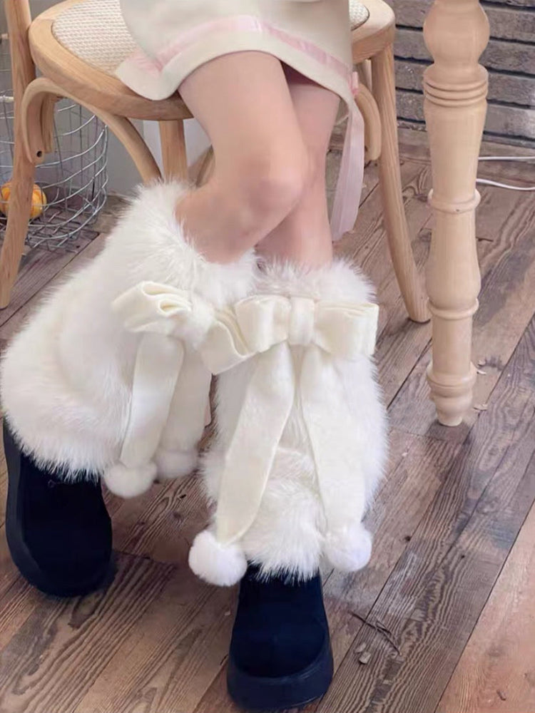 Angelic Frost Bow Flurry Leg Warmers-ntbhshop