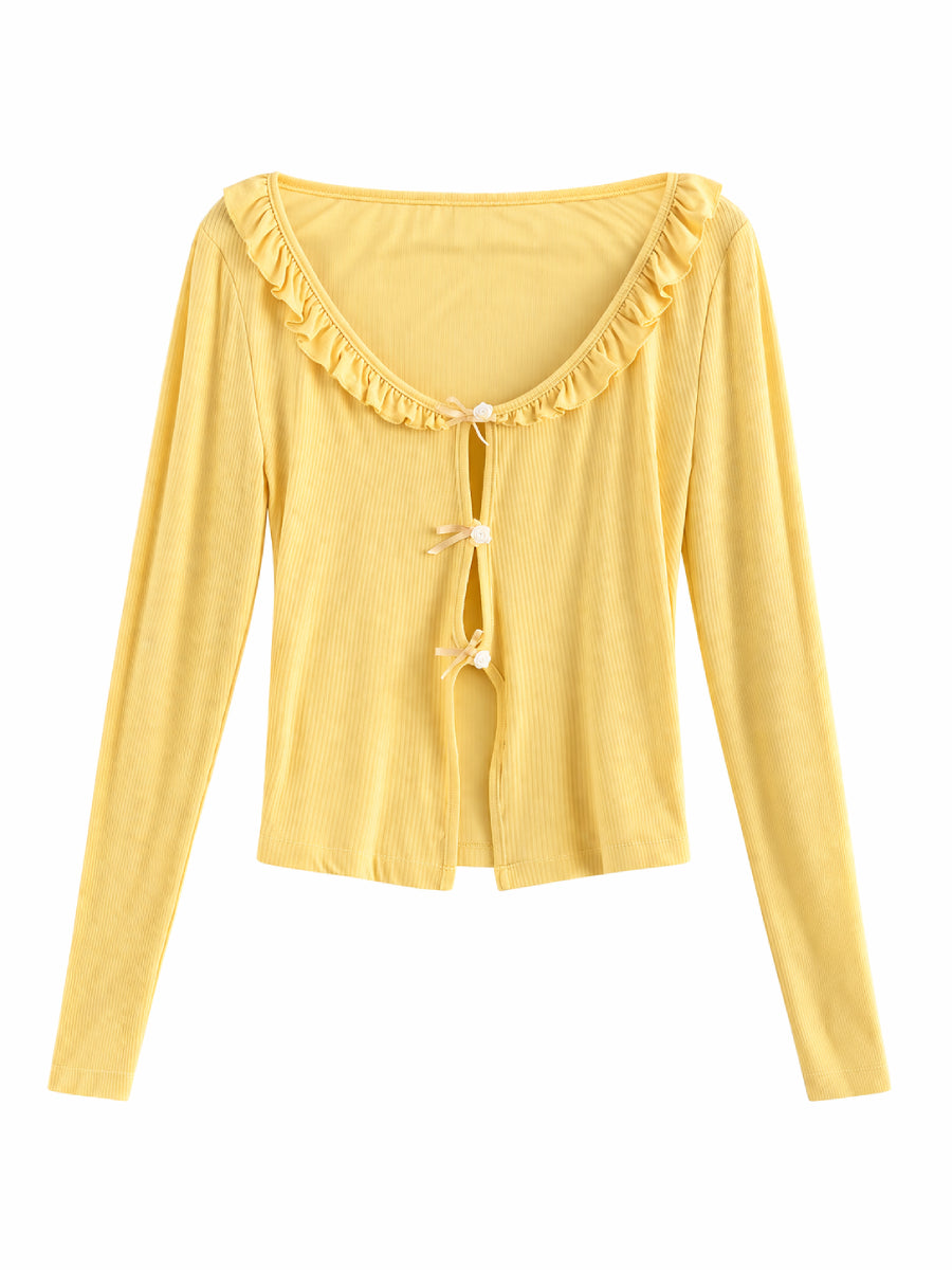 Lemon Sugar Dot Bra Camisole & Cardigan-ntbhshop