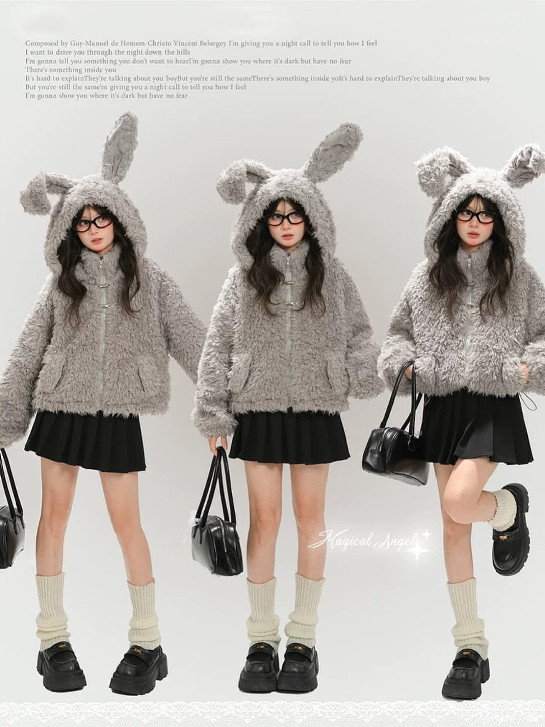 Cloud Ash Bunny Fleece Jacket-Outerwear-ntbhshop