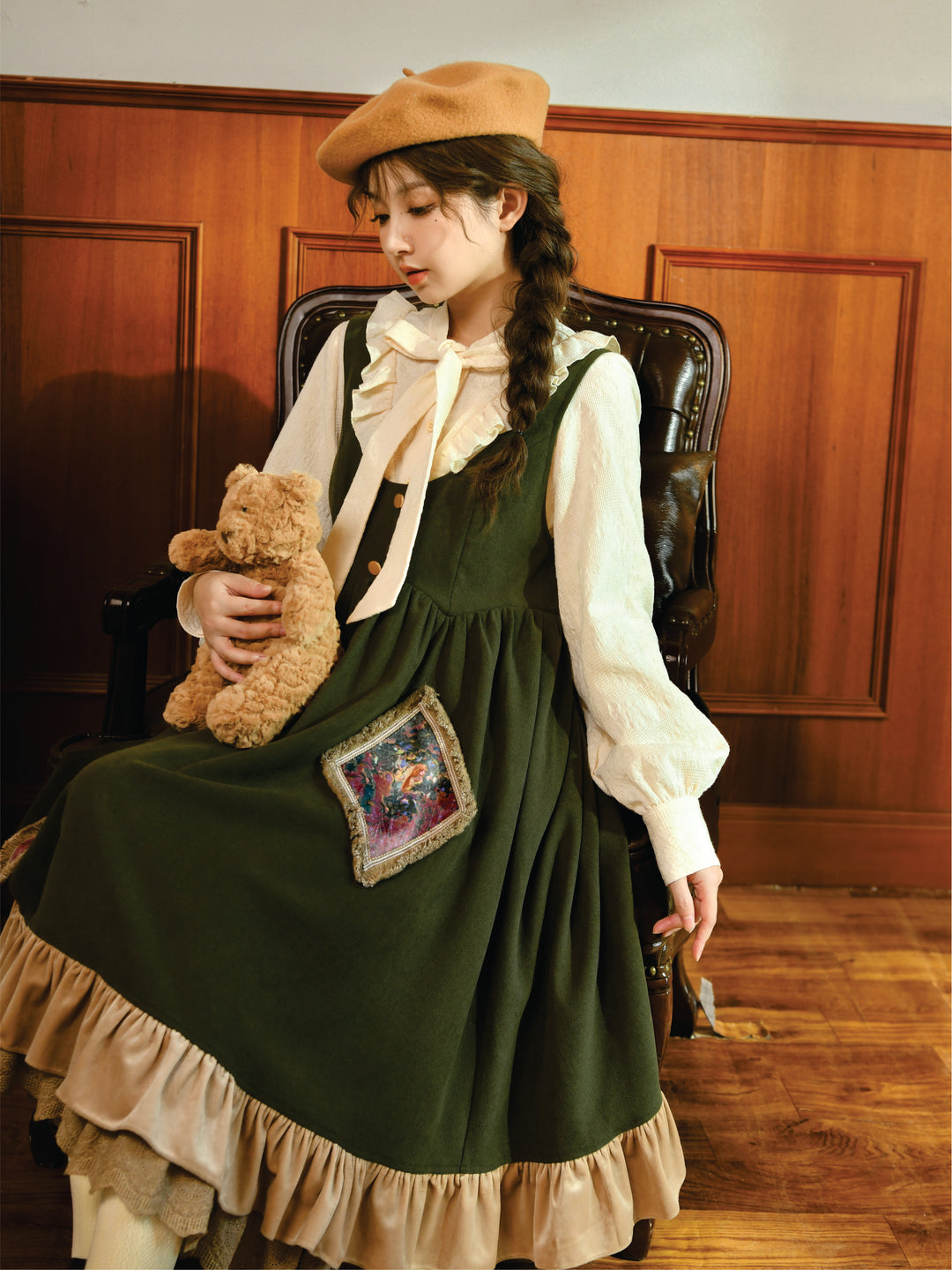 Forest Tale French Style Layered Strap Dress-ntbhshop