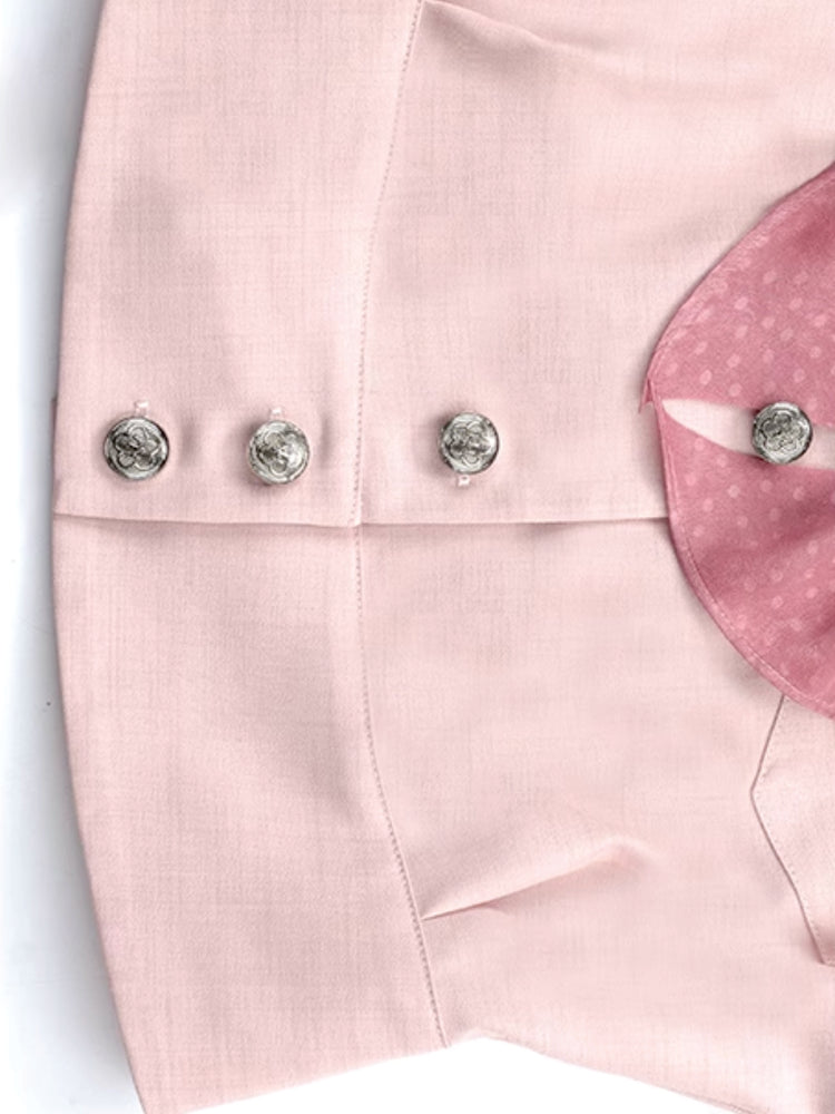 Sakura Petals Japanese Sailor Collar Short-sleeved JK Uniform Blouse-ntbhshop