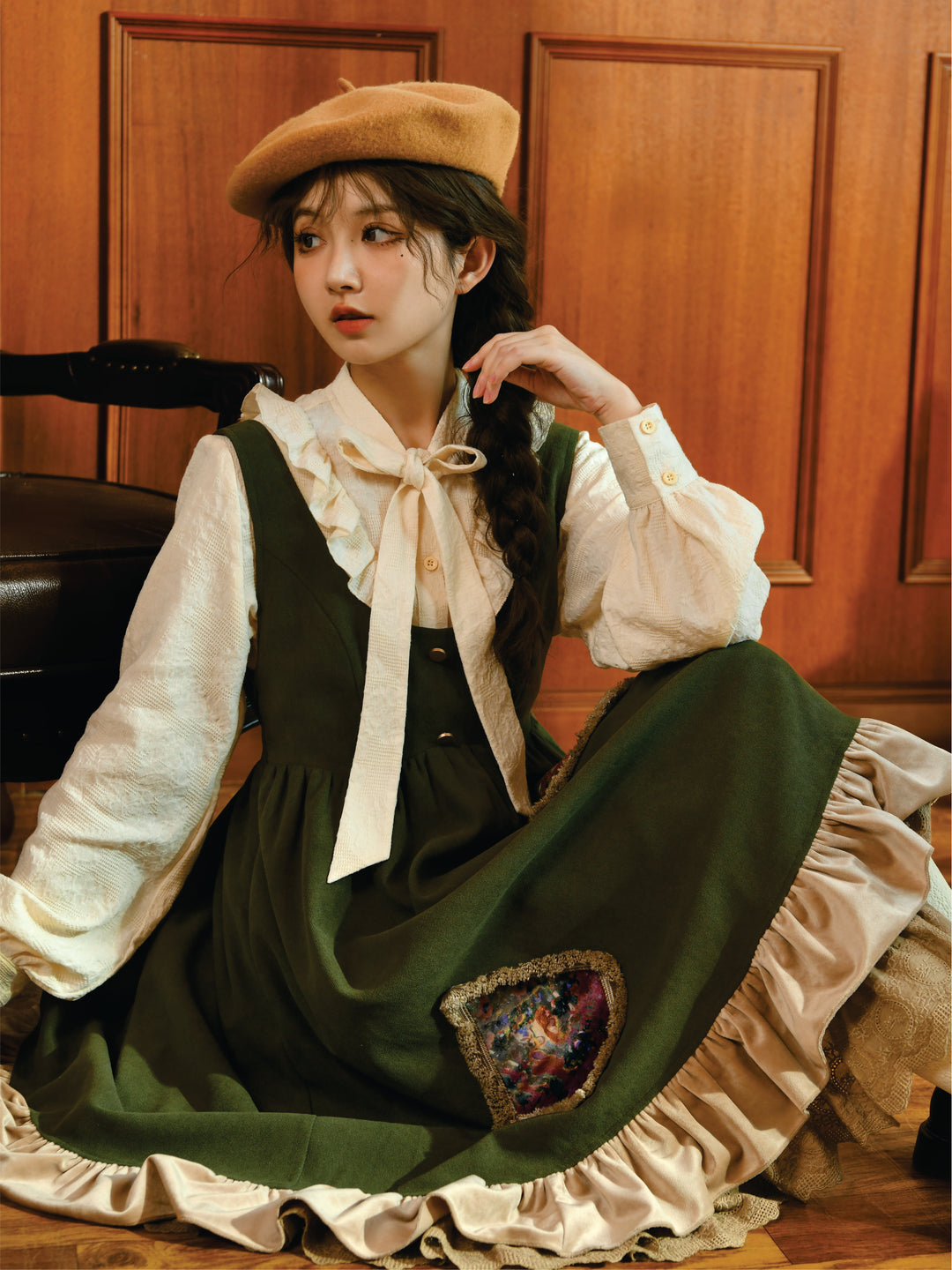 Forest Tale French Style Layered Strap Dress-ntbhshop