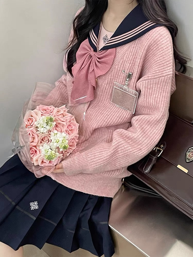 Sakura Petals JK Uniform Name Card Holder-ntbhshop