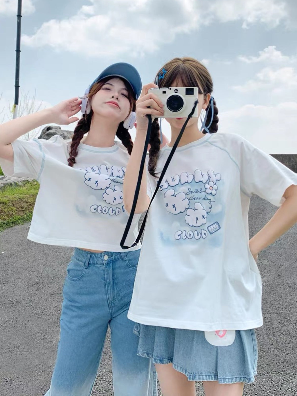 Cloud Bunny Cotton Tee-Tops-ntbhshop