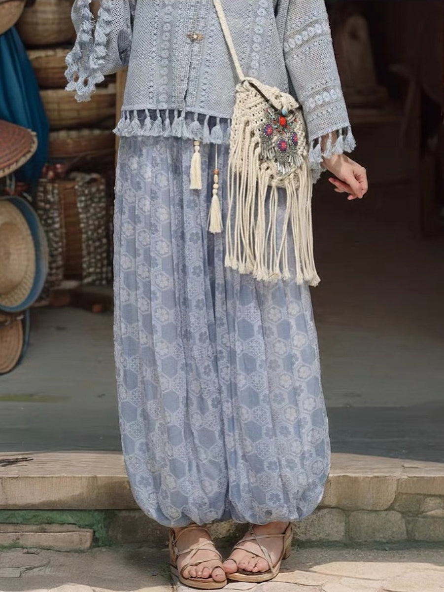 Bohemian Wide Leg Drape Pants-ntbhshop