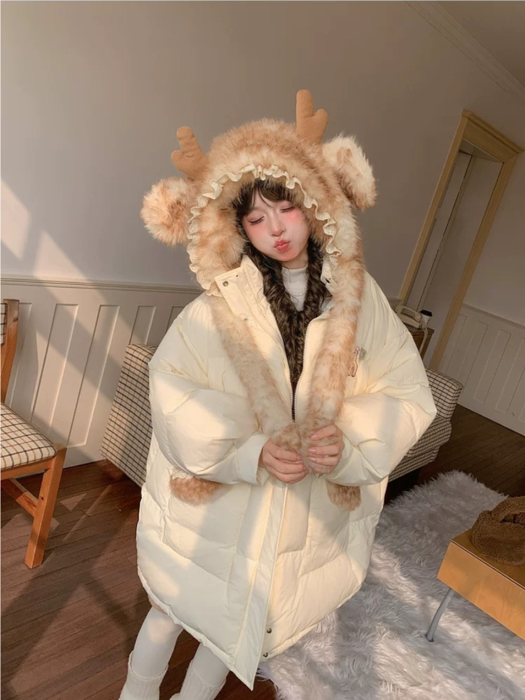 Dear Bambi Earflap Puff Parka-ntbhshop