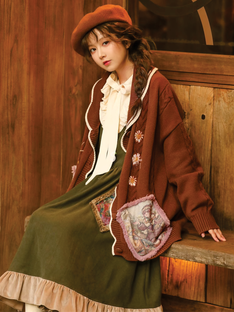 Forest Tale French Style Layered Strap Dress-ntbhshop