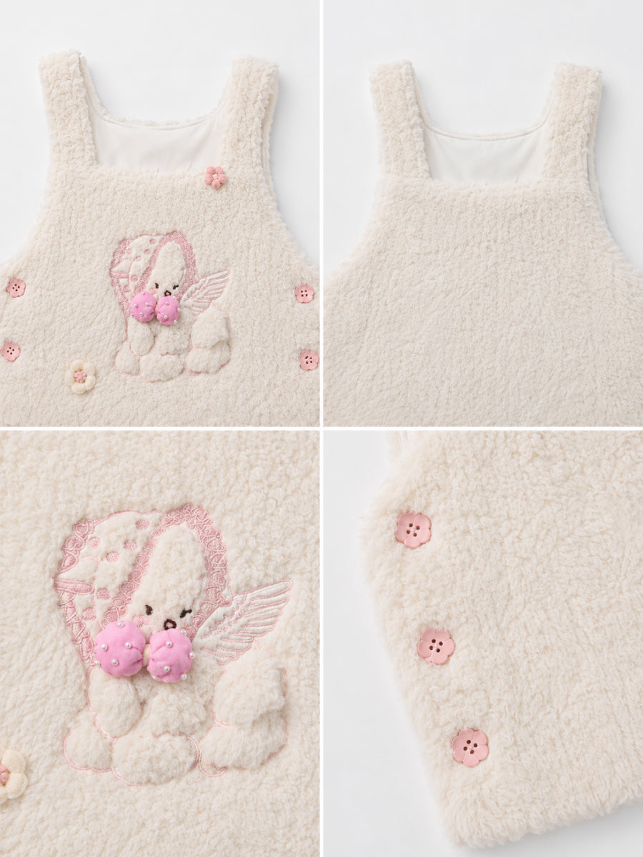 Lamb Plush Pinafore Dresses-Dresses-ntbhshop