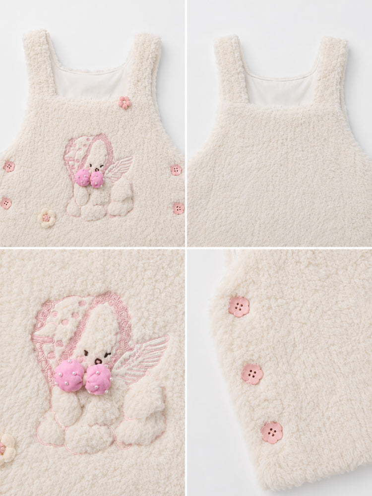 Lamb Plush Pinafore Dresses-Dresses-ntbhshop