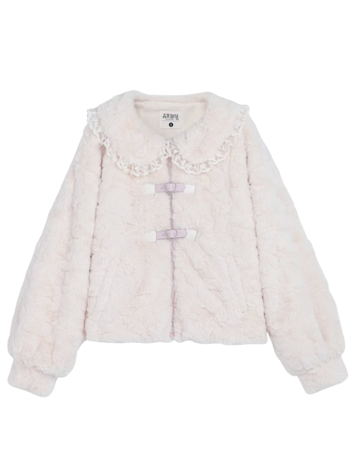 Icy Elegance Doll Collar Faux Fur Jacket-ntbhshop