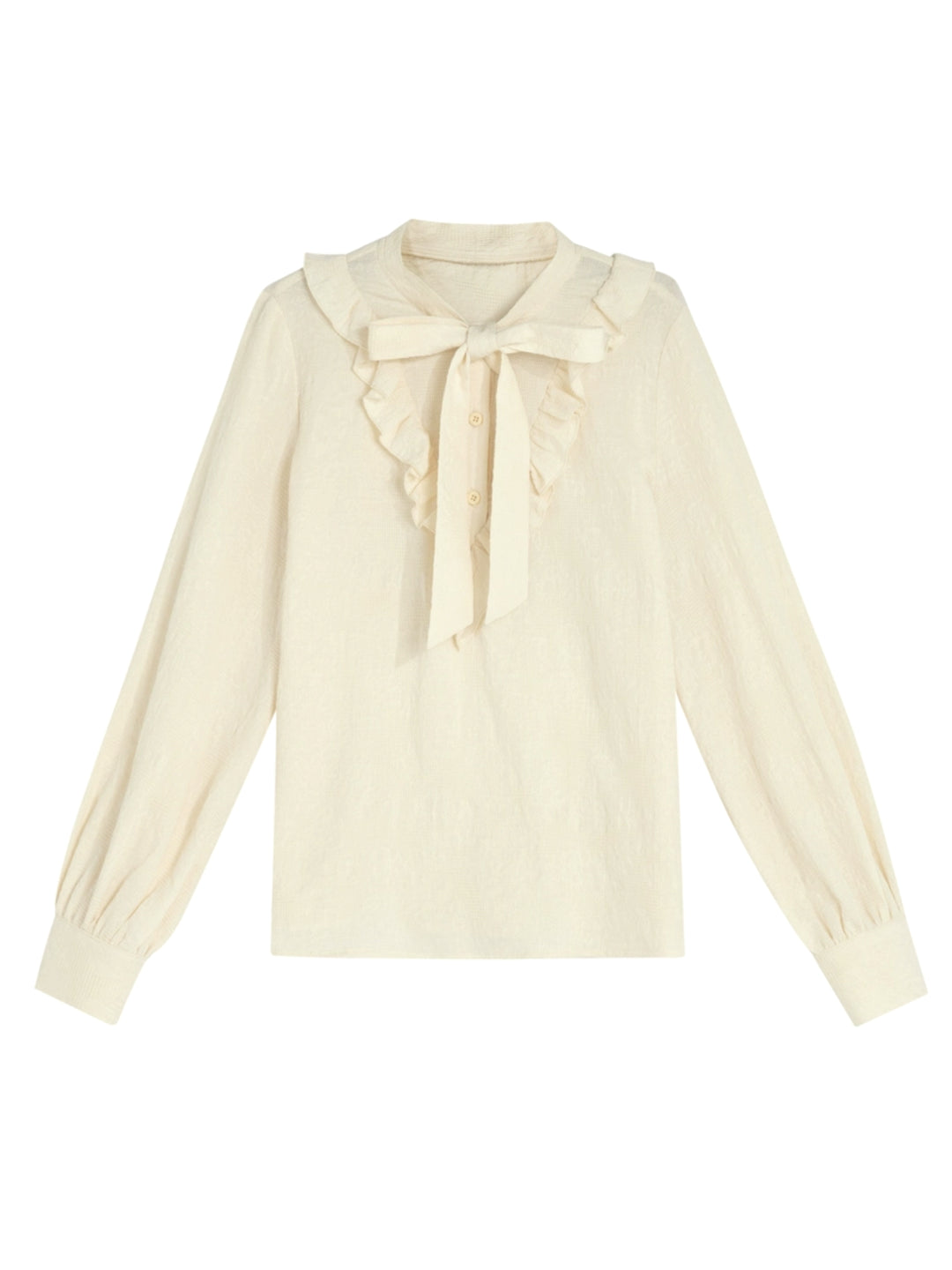 Forest Tale French Style Bow Doll Collar Blouse-ntbhshop