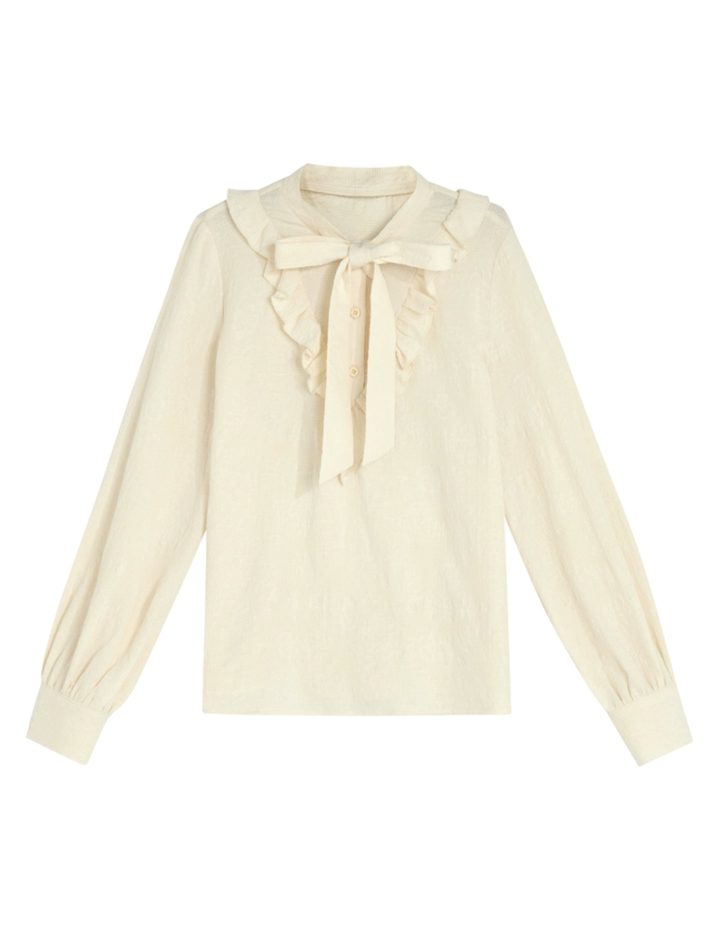 Forest Tale French Style Bow Doll Collar Blouse-ntbhshop