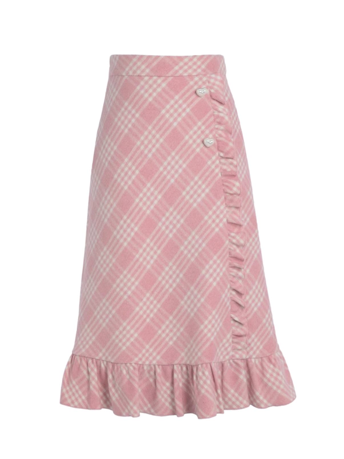 Pink Pixie Plaid Midi Skirt-ntbhshop