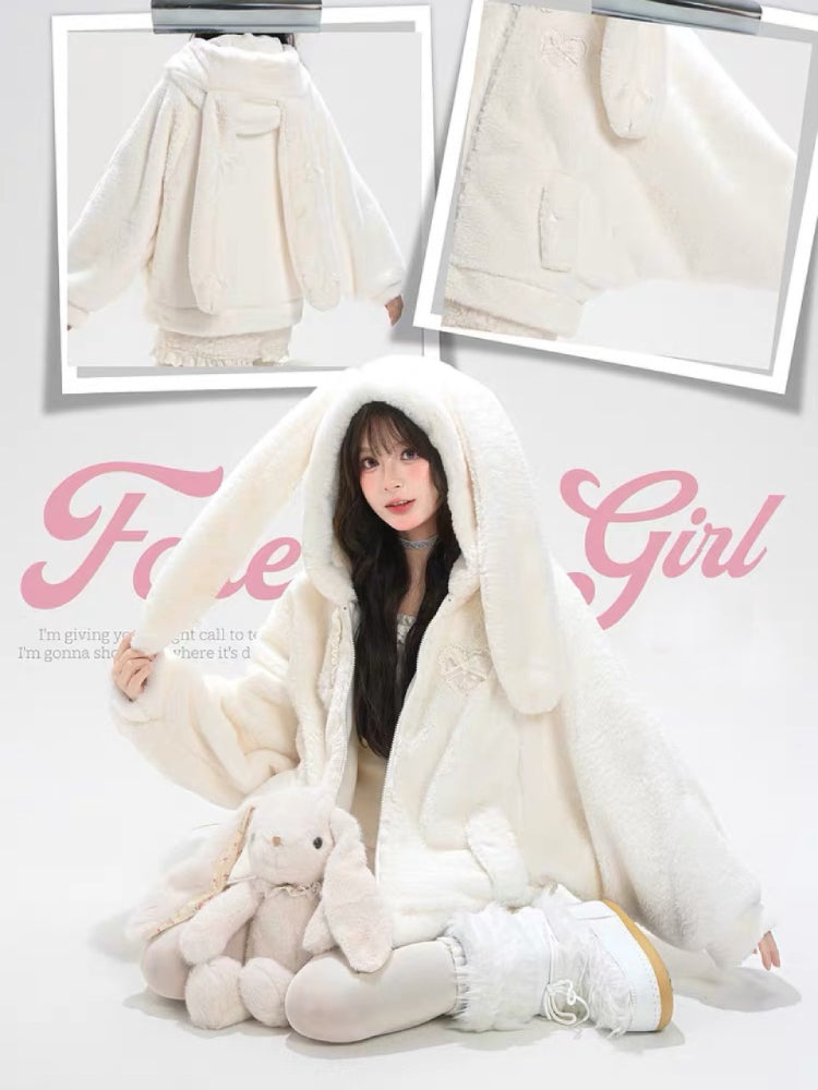 Marshmallow Rabbit Cloud Hoodie-ntbhshop