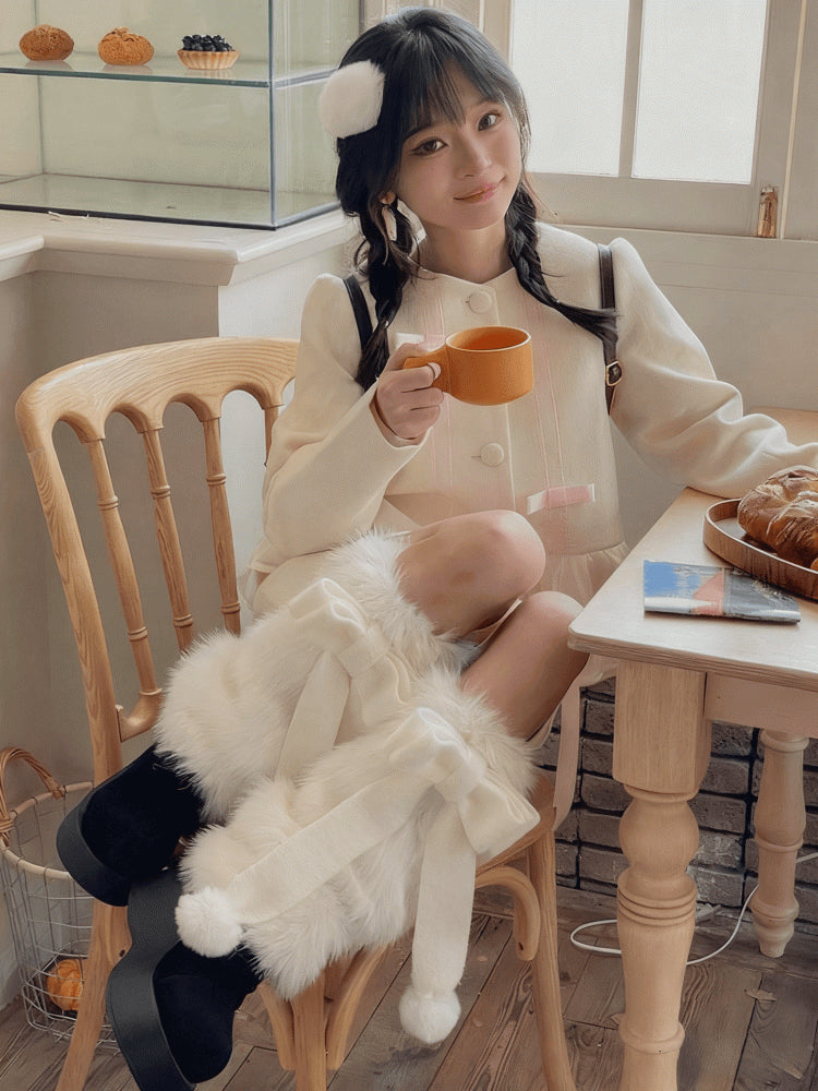 Angelic Frost Bow Flurry Leg Warmers-ntbhshop