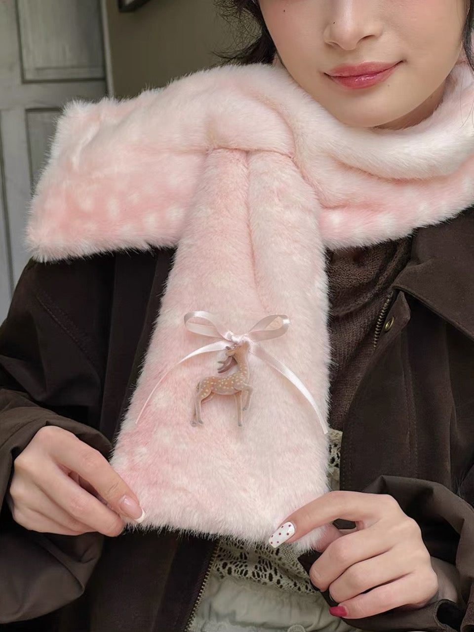 Honey Fawn Fluffy Mufflers-ntbhshop