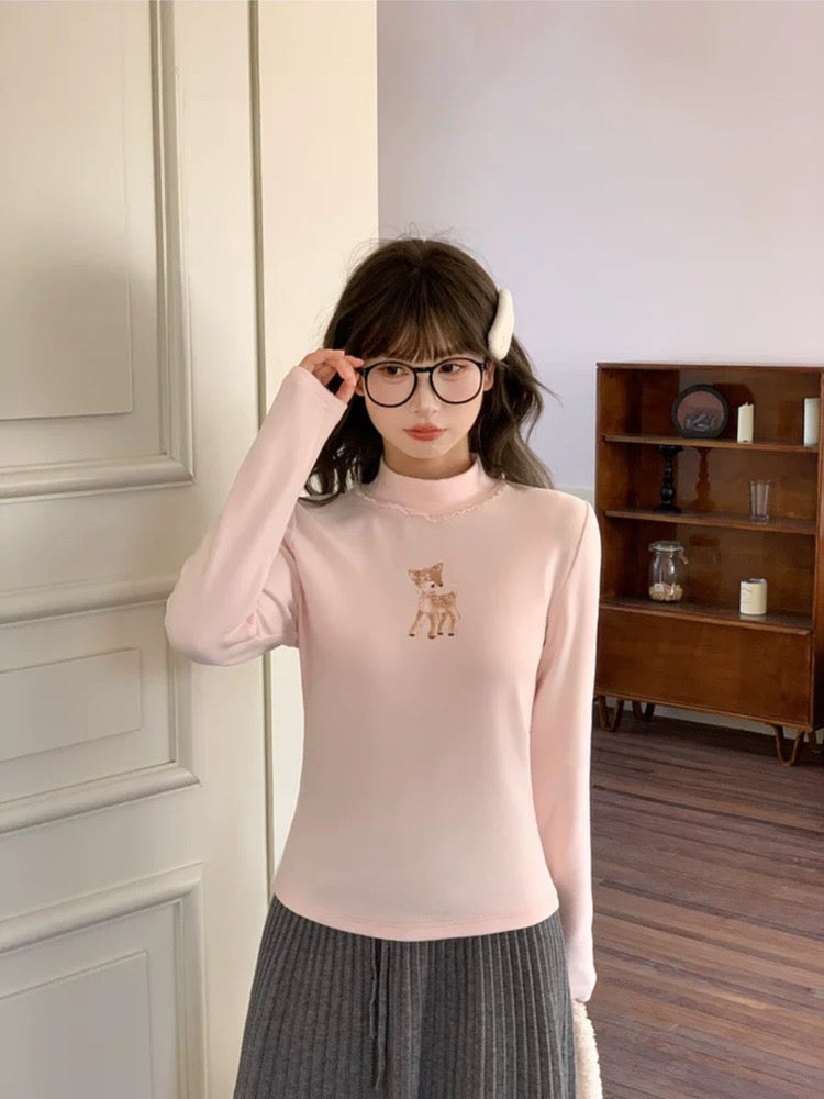 Dear Bambi Knit Base Tops-ntbhshop