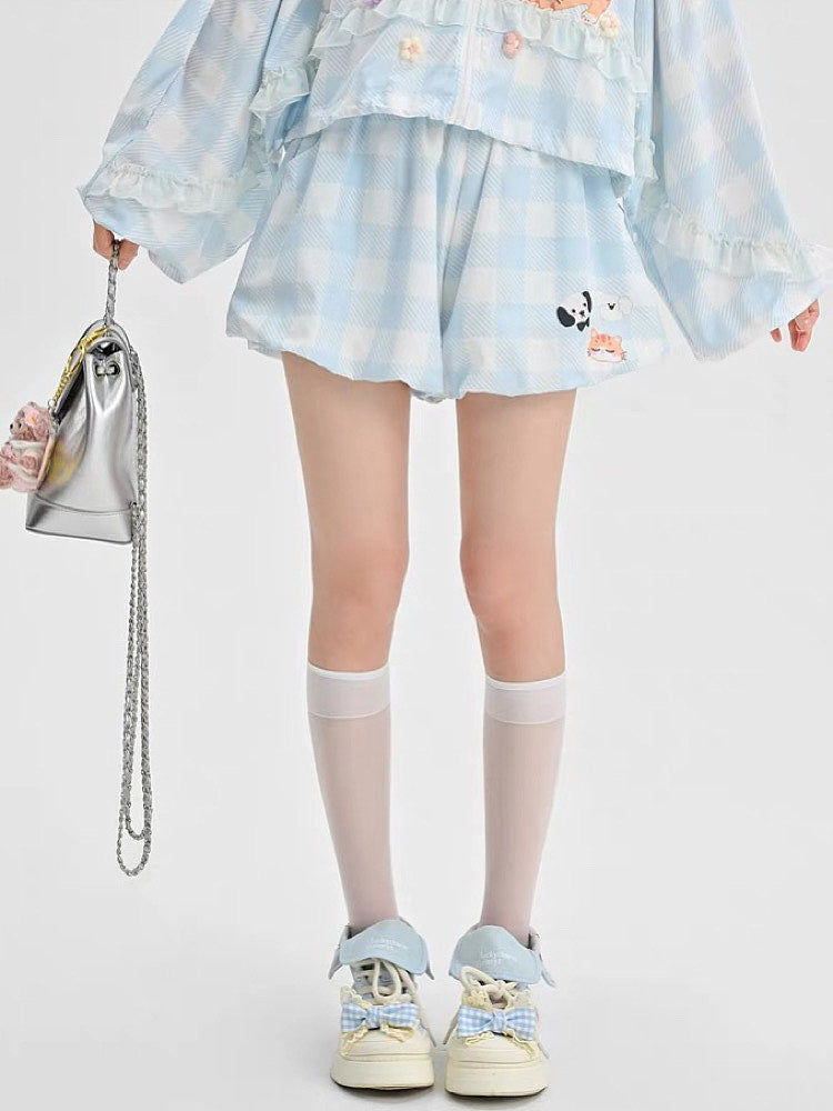 Puppy Cat Party Sunscreen Bubble Shorts-ntbhshop