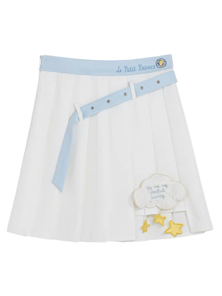 The Little Prince Irregular High Waist Pleated Skirt-ntbhshop