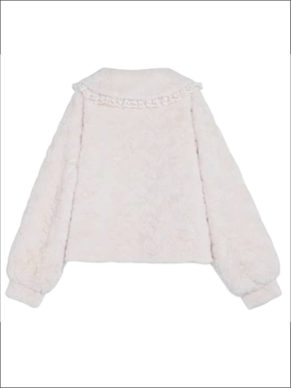 Icy Elegance Doll Collar Faux Fur Jacket-ntbhshop