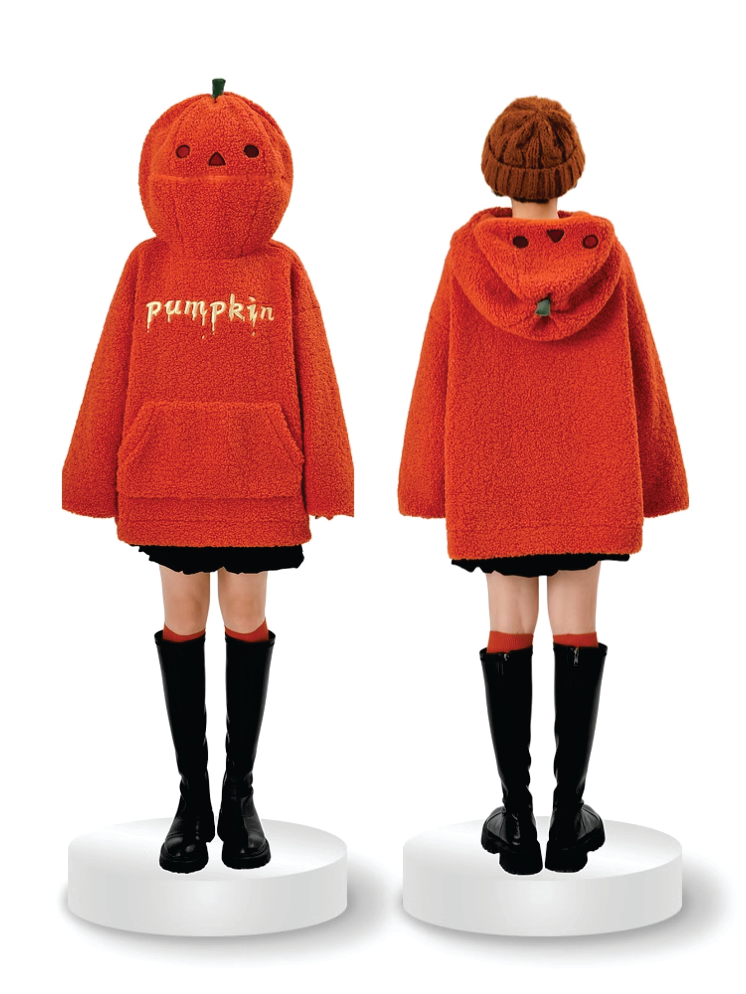 Pumpkin Monster Fleece Hoodie-ntbhshop